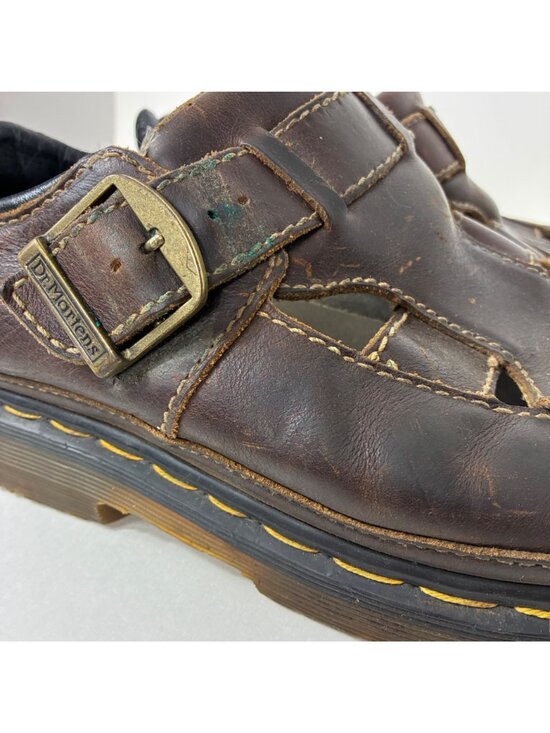 VTG Y2K Dr Martens 8A26 Bark Grizzly Chunky Fisherman Sandals Mens 13 Brown main image 10